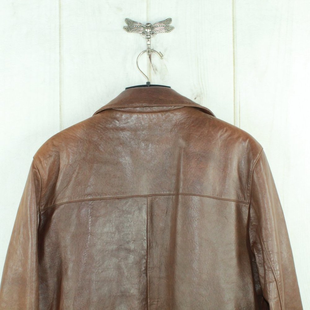 Couture Genuine Lamb Leather Full Zip Jacket Sz M - Picture 10 of 12